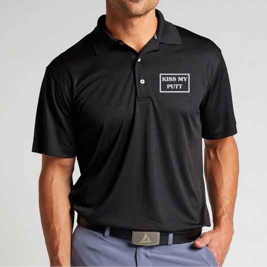 Kiss My Putt Mens Golf Polo